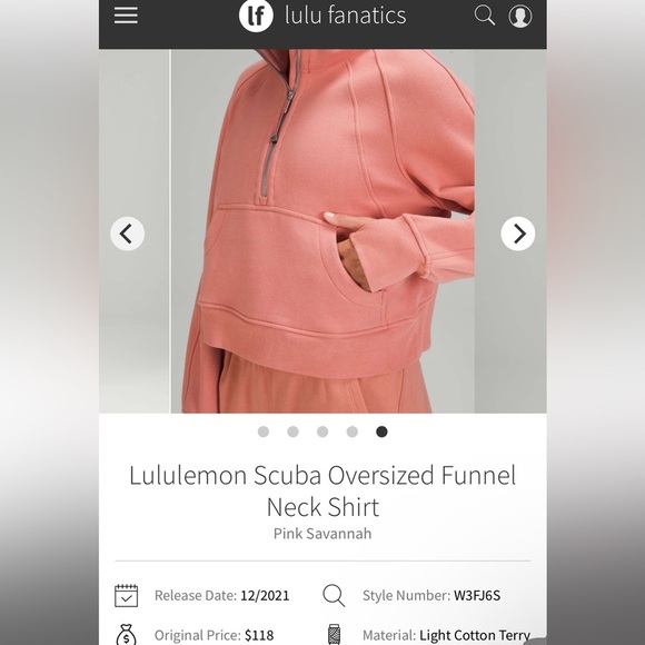 Lululemon Scuba Oversized Funnel Neck Size XL/XXL in Pink Savannah - Picture 3 of 7